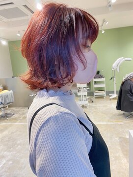 サビィ(Sabby) ブリーチなし/透明感カラー/深みルージュ/氏川洸希/多摩センター