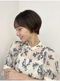 マッシュショート_レトロガーリー_ベージュカラー