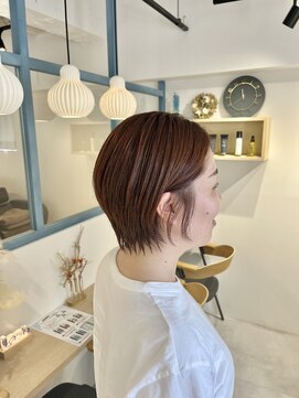 ラソニシカサイ(Lazo nishikasai) オレンジ大人可愛ショートボブ