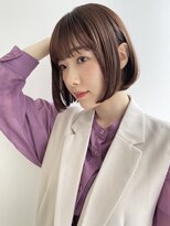 ウル 表参道(HOULe)&nbsp;顎下ボブ　大人ボブ　ミニボブ　ベージュカラー　髪質改善　酸熱