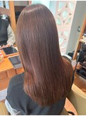 「ビフォーアフターあり」ショコラブラウン「縮毛矯正」