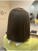 ミディアムボブ×艶髪透明感カラー/ストレート