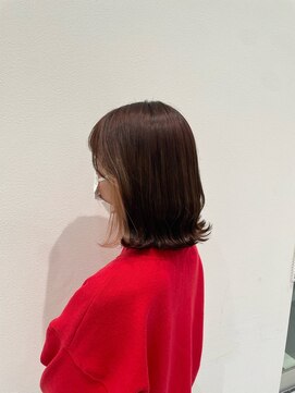 フォルテ 島田店 【イヤリングカラー×外ハネロブ】