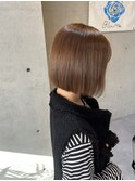切りっぱなしボブ/大人可愛いスタイル/天文館