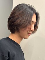 メンズボブロングロン毛パーマメンズヘアメンズパーマ