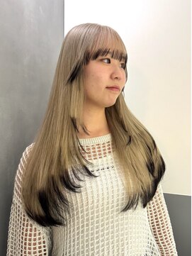 アース 高円寺店(HAIR & MAKE EARTH) ホワイトベージュ×裾カラー