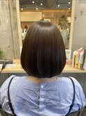 秋色◎丸みボブ×髪質改善で大人艶髪に！