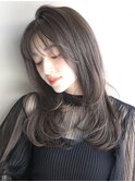 ワンカールくせ毛風カールナチュラルカールシースルーバング