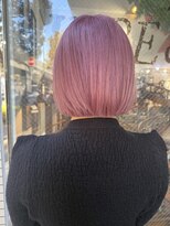 バイブアンドアネックス(VIBE & ANNEX)&nbsp;《Momoka》ピンクボブ20代30代ブリーチハイトーン横浜