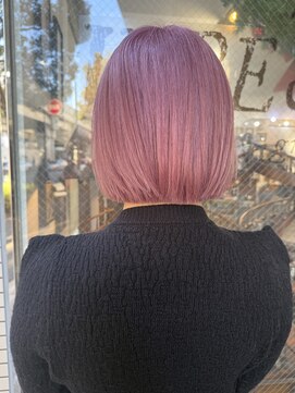 《Momoka》ピンクボブ20代30代ブリーチハイトーン横浜