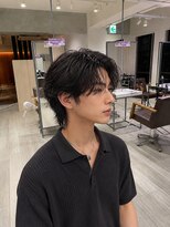 ヘアー ミッション 心斎橋店(hair Mission)&nbsp;メンズ/ナチュラルウルフ/センターパート