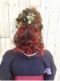 袴や着物のヘアーセットと着付は北区表町ヘアスペースムーンで！