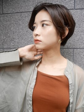 シュシュ(shushu) 大人かわいいくびれショートボブ【有海一生】/髪質改善/前髪なし