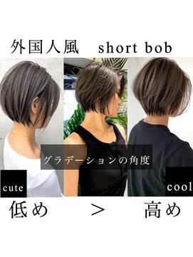 トルネード(TORNADO) 外国人風ショートボブのグラデーションの角度　n3.24
