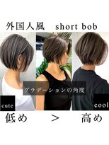 トルネード(TORNADO) 外国人風ショートボブのグラデーションの角度 n3.24