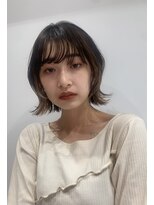 エム(EM)&nbsp;韓国風レイヤーカットウルフカット前髪カットグレージュカラー