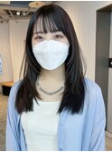 顔まわりレイヤー_グレージュカラーボブウルフ_ba419111