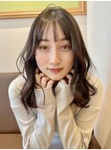 ★大人かわいい／くびれミディアム/顔まわりカット/シースルー