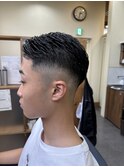 七三分けハイフェード