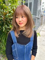 グローブス オモハラ(THE GLOBES OMOHARA)&nbsp;レイヤーカット　透明感ベージュカラー　小顔ぱっつん前髪
