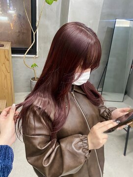 テトヘアー(teto hair) 暖色カラー　レッドカラー　ピンクカラー