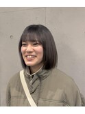 丸み切りっぱなしボブ