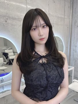 フォンズ(FONS) ブルーブラック/ワンカール/ロングレイヤーカット/学割