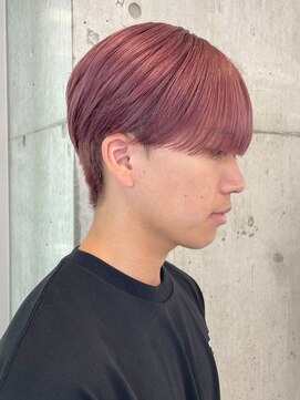 サンクマーケット 渋谷(cinq MARKET) 渋谷メンズブリーチカラーミルクティーベージュセンターパート