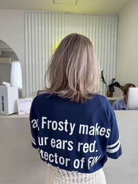 デビュー 沖縄泡瀬店(Debut) くびれヘア/アプリコットオレンジ/ハイライトカラー/沖縄市