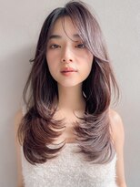 アグノス 青山(Agnos)&nbsp;セミディうるツヤデザインカラー外ハネボブ似合わせカット