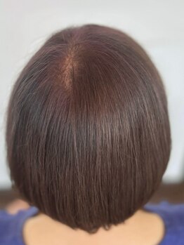 プレジール(Plaisir)の写真/【浜松】【白髪染めでもオシャレを楽しみたい方必見】明るめカラーも自然で上品な色合いに。発色＆色持ち◎