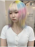 レインボーカラー×ホワイトデザインカラー