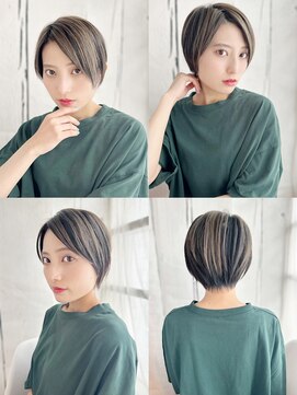 ラピス 新宿店(Lapis) 《30代～大人透明感》白髪ぼかしハイライト＋艶カラー[新宿]