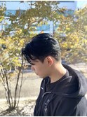 刈り上げなしナチュラルセンターパート