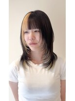 シエル ドゥ サワ(ciel de SAWA) ブロンド×ブラックツートーンセミロング