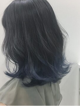 ブルーフェーセス 表参道(blue faces) 『bluefaces』 ネイビーブルー裾カラーグラデーション