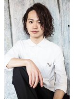 ロンド レグリーズ 立川(Lond leglise)&nbsp;【山方 直也】セミウエット×サイドパート×くせ毛風パーマ