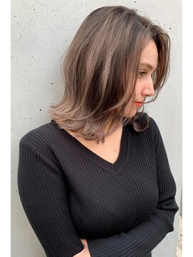 トルネード(TORNADO) チョコレートハイライトバレイヤージュボブ　n11.13