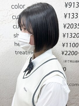 モリオ フロム ロンドン サッポロファクトリー店(morio FROM LONDON) 【morio】札幌ボブ ぱつっと黒髪収まるボブ