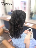 タグマル&nbsp;オールバックの華やかカールのハーフアップ☆