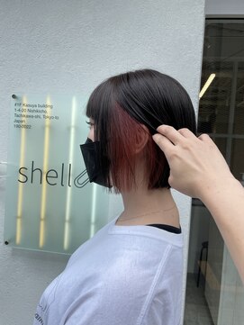 シェル 立川(shell) インナーカラー/ベイビーピンク/ミニボブ