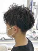 MEN'S HAIR &nbsp;センターパート　ツイストスパイラル　コンマヘア