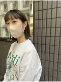 【FACE。松澤航】ぶつ切りボブ×オリーブグレージュ