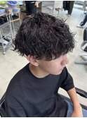 波巻きスパイラルパーマツイストパーママッシュメンズパーマ束感