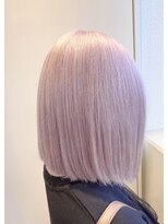 ユウル 横浜(juhl.)&nbsp;ブリーチ/ベビーピンク/ホワイトピンク/切りっぱなしボブ/韓国
