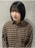 花田/黒髪/グレーベージュ/レイヤーロング/韓国ヘア/ネイビー