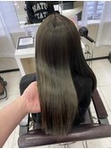 レミー100%/53cm☆シールエクステ40枚+馴染ませカット+カラー