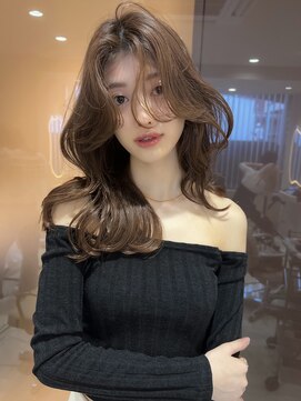 サイン 表参道(SIGN) 韓国ヘアグレージュカラーブリーチ無し髪質改善イヤリングカラー