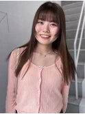 顔周りカット 姫カットレイヤー ストレート 艶感【天神大名】