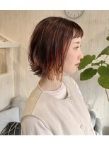 マルキーズ(marquise)&nbsp;外ハネ×オレンジベージュ【安佐南区】